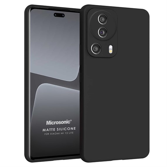 Microsonic Matte Silicone Xiaomi Mi 13 Lite Kılıf Siyah 1