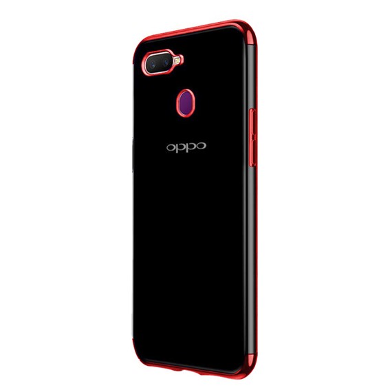 Microsonic Oppo AX7 Kılıf Skyfall Transparent Clear Kırmızı 2