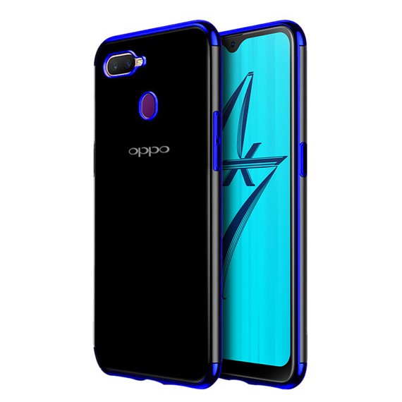 Microsonic Oppo AX7 Kılıf Skyfall Transparent Clear Mavi 1