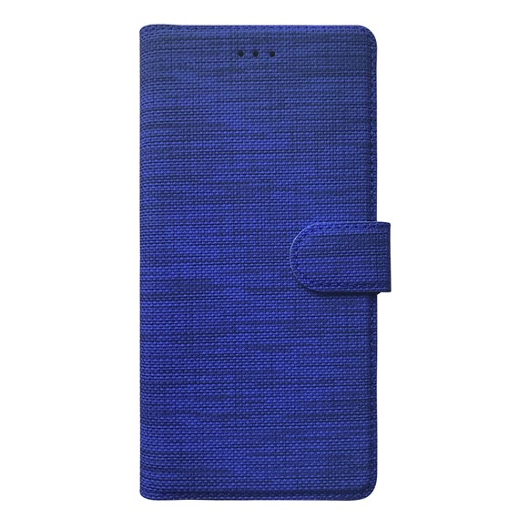 Microsonic Samsung Galaxy A01 Kılıf Fabric Book Wallet Lacivert 2