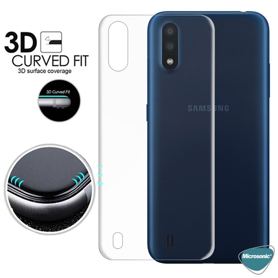 Microsonic Samsung Galaxy A01 Ön Arka Kavisler Dahil Tam Ekran Kaplayıcı Film 2