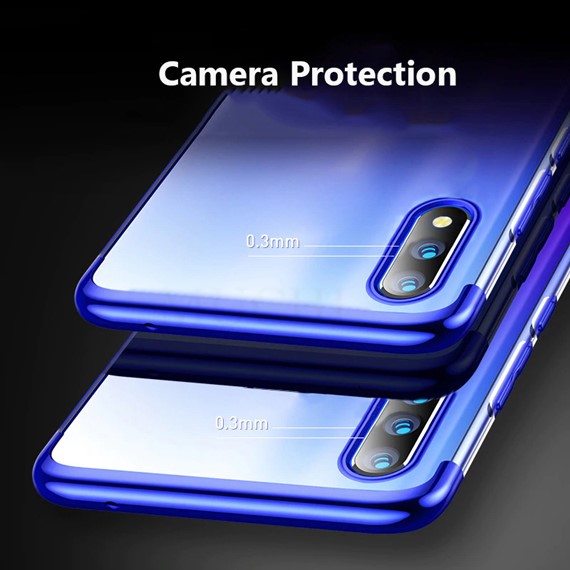 Microsonic Samsung Galaxy A01 Kılıf Skyfall Transparent Clear Gümüş 5