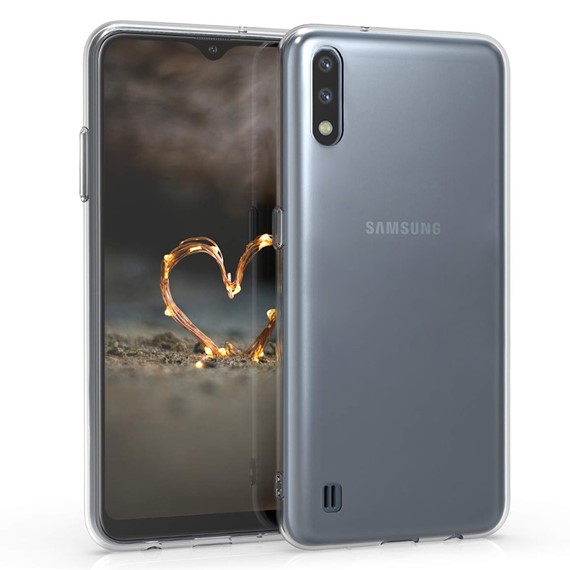 Microsonic Samsung Galaxy A01 Kılıf Transparent Soft Beyaz 1