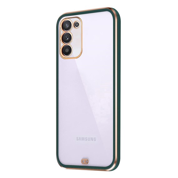 Microsonic Samsung Galaxy A02S Kılıf Laser Plated Soft Koyu Yeşil 2