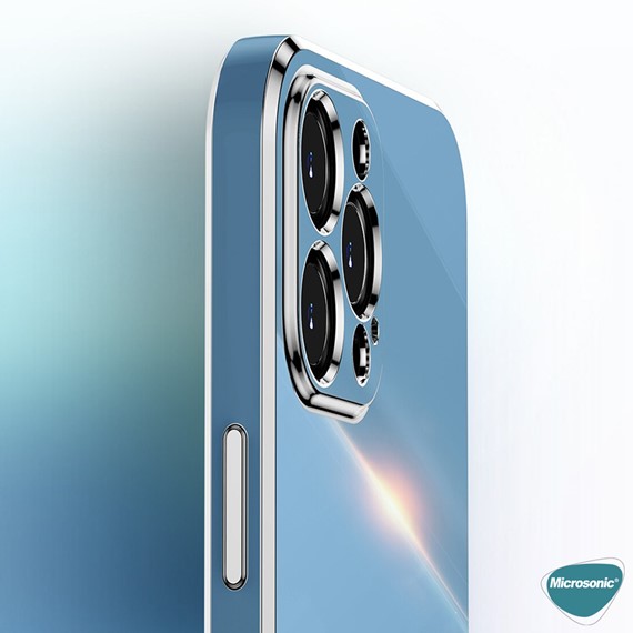 Microsonic Apple iPhone 15 Pro Max Kılıf Olive Plated Beyaz 5