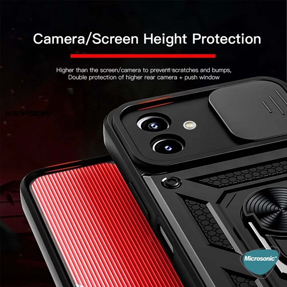 Microsonic Xiaomi Redmi Note 12 Kılıf Impact Resistant Kırmızı 2