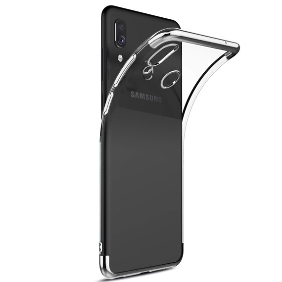 Microsonic Samsung Galaxy A40 Kılıf Skyfall Transparent Clear Gümüş 2