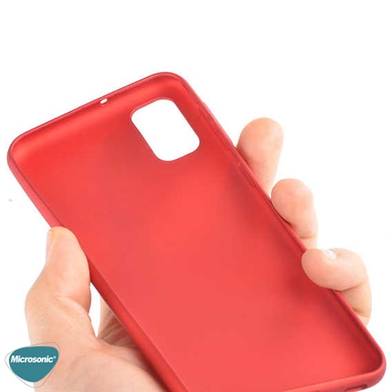 Microsonic Matte Silicone Samsung Galaxy A41 Kılıf Kırmızı 4