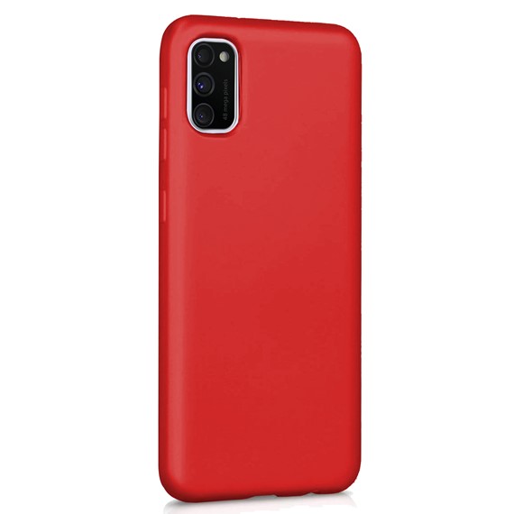 Microsonic Matte Silicone Samsung Galaxy A41 Kılıf Kırmızı 2