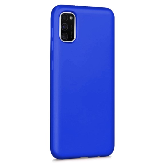 Microsonic Matte Silicone Samsung Galaxy A41 Kılıf Mavi 2