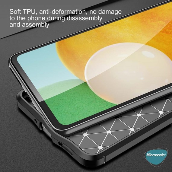 Microsonic Samsung Galaxy A53 5G Kılıf Deri Dokulu Silikon Siyah 3