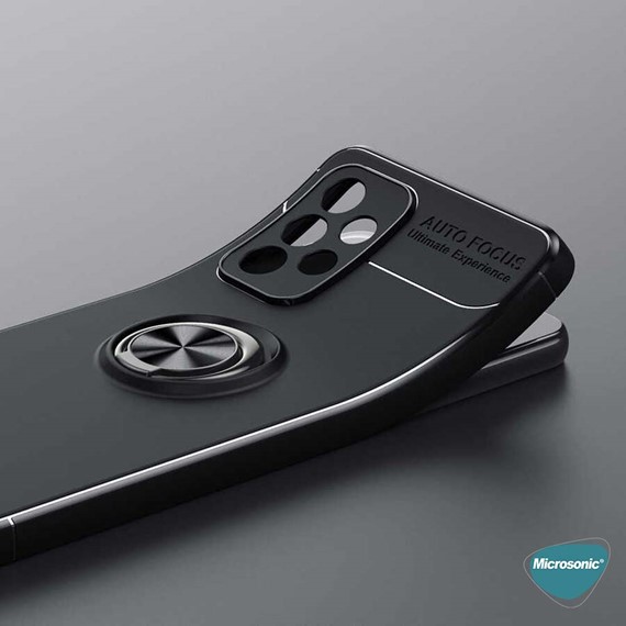 Microsonic Samsung Galaxy A53 5G Kılıf Kickstand Ring Holder Siyah 6