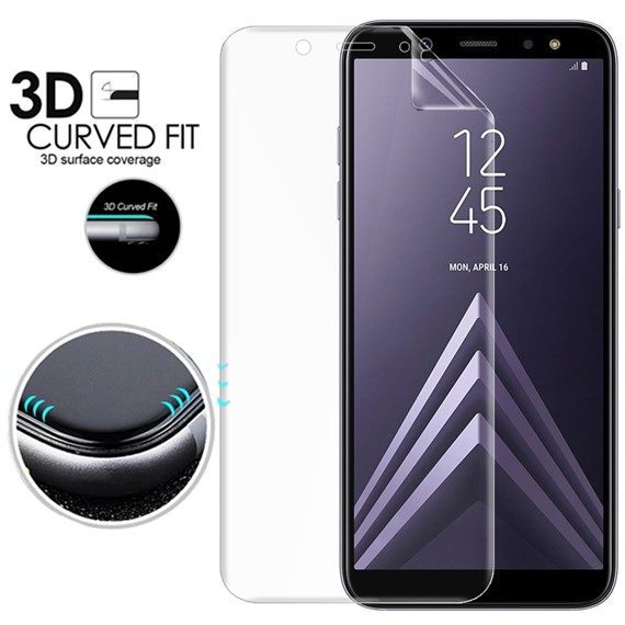 Microsonic Samsung Galaxy A6 Plus 2018 Ön Arka Kavisler Dahil Tam Ekran Kaplayıcı Film 2