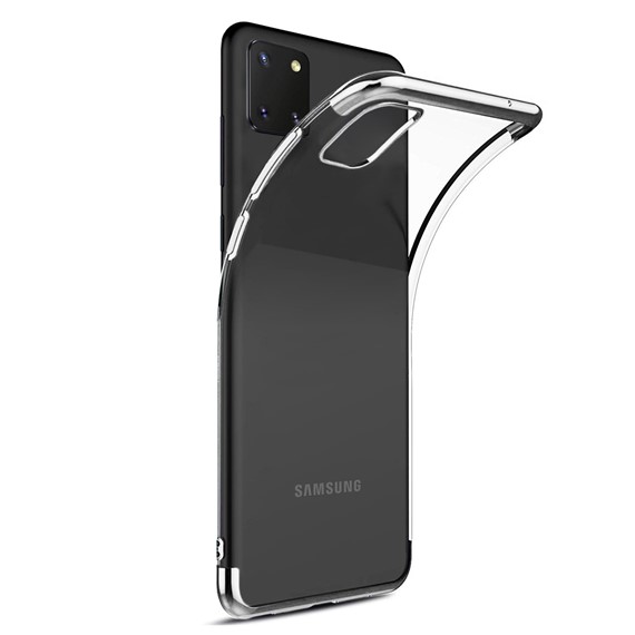 Microsonic Samsung Galaxy A81 Kılıf Skyfall Transparent Clear Gümüş 2