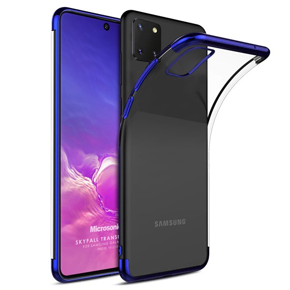 Microsonic Samsung Galaxy A81 Kılıf Skyfall Transparent Clear Mavi 1