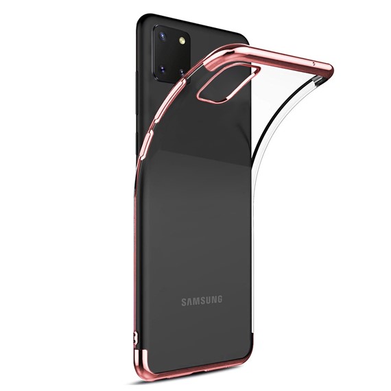 Microsonic Samsung Galaxy A81 Kılıf Skyfall Transparent Clear Rose Gold 2