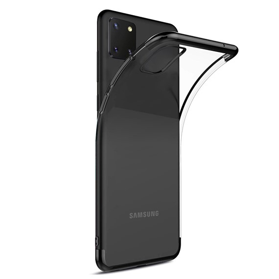 Microsonic Samsung Galaxy A81 Kılıf Skyfall Transparent Clear Siyah 2