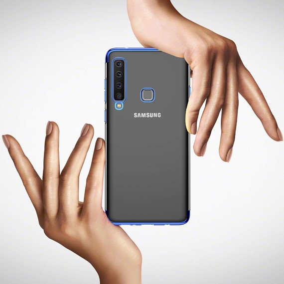 Microsonic Samsung Galaxy A9 2018 Kılıf Skyfall Transparent Clear Siyah 5