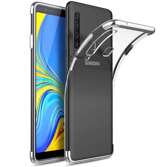 Microsonic Samsung Galaxy A9 2018 Kılıf Skyfall Transparent Clear Gümüş 1