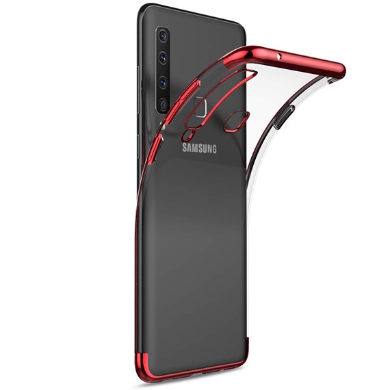 Microsonic Samsung Galaxy A9 2018 Kılıf Skyfall Transparent Clear Kırmızı 2