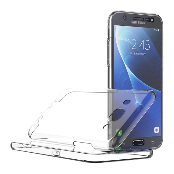 Microsonic Samsung Galaxy Grand Prime Kılıf 6 tarafı tam full koruma 360 Clear Soft Şeffaf 3