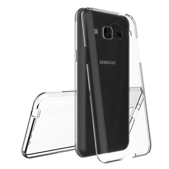 Microsonic Samsung Galaxy J2 Prime Kılıf 6 tarafı tam full koruma 360 Clear Soft Şeffaf 2