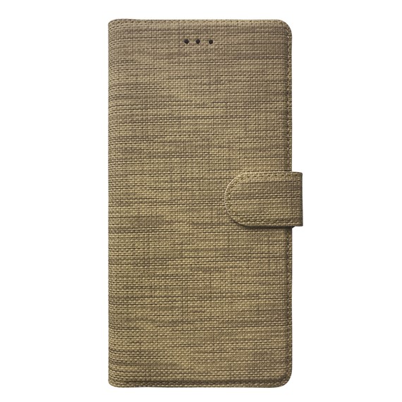Microsonic Samsung Galaxy J6 Kılıf Fabric Book Wallet Gold 2
