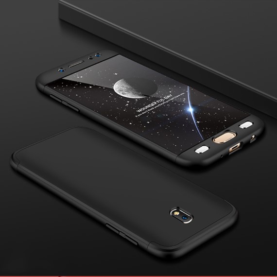 Microsonic Samsung Galaxy J7 Pro Kılıf Double Dip 360 Protective Siyah 3