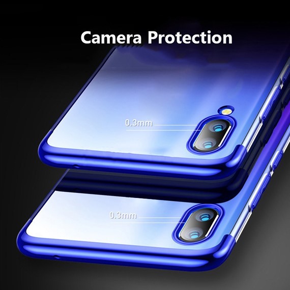 Microsonic Samsung Galaxy M10 Kılıf Skyfall Transparent Clear Mavi 4