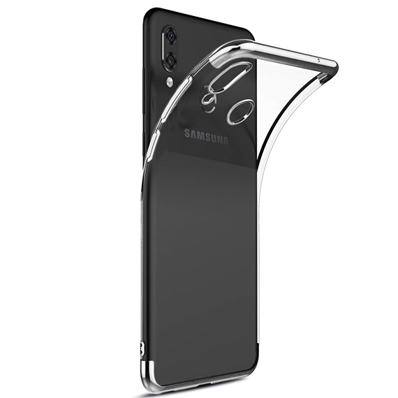 Microsonic Samsung Galaxy M10s Kılıf Skyfall Transparent Clear Gümüş 2