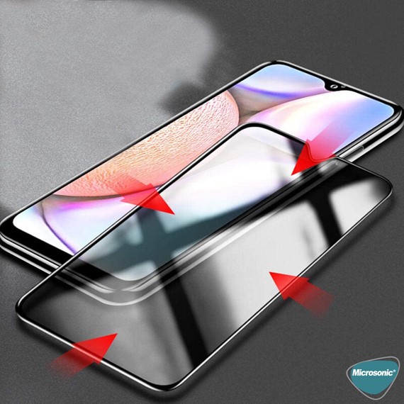 Microsonic Samsung Galaxy M21 Privacy 5D Gizlilik Filtreli Cam Ekran Koruyucu Siyah 3