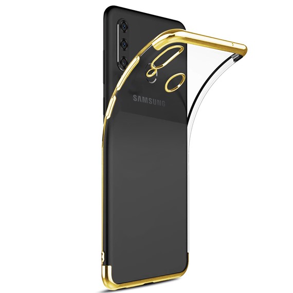 Microsonic Samsung Galaxy M30 Kılıf Skyfall Transparent Clear Gold 2