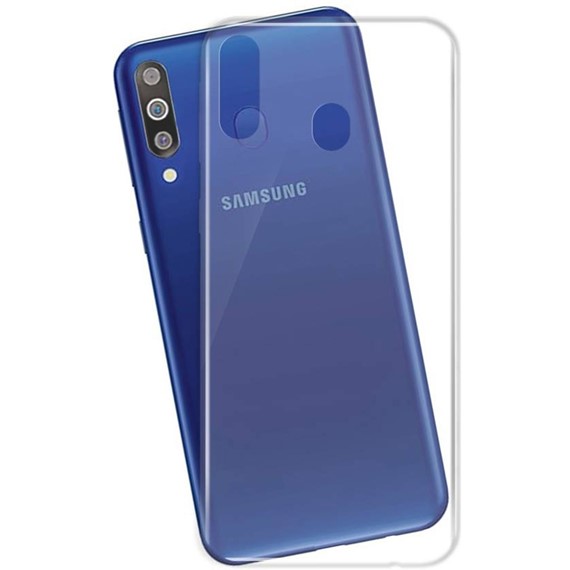 Microsonic Samsung Galaxy M30 Kılıf Transparent Soft Beyaz 3