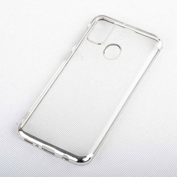 Microsonic Samsung Galaxy M30s Kılıf Skyfall Transparent Clear Gümüş 3