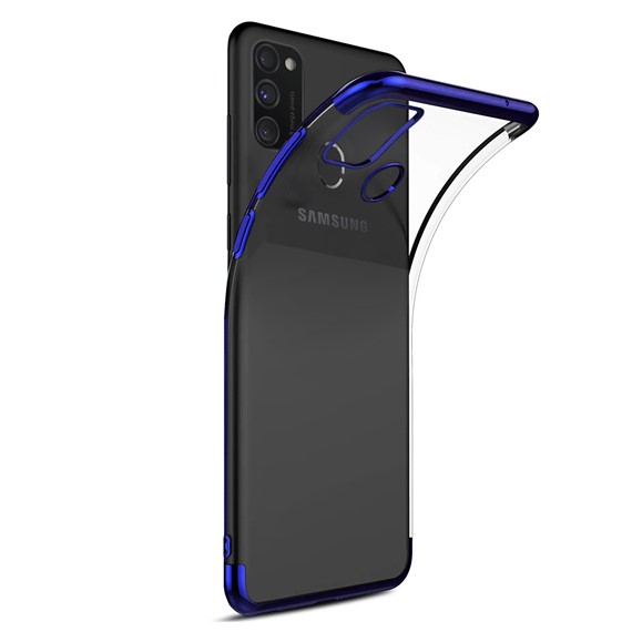 Microsonic Samsung Galaxy M30s Kılıf Skyfall Transparent Clear Mavi 2