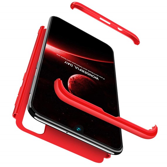 Microsonic Samsung Galaxy M30s Kılıf Double Dip 360 Protective Kırmızı 3