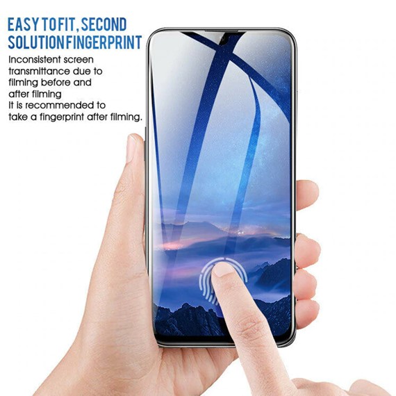 Microsonic Samsung Galaxy M30s Tam Kaplayan Temperli Cam Ekran Koruyucu Siyah 5