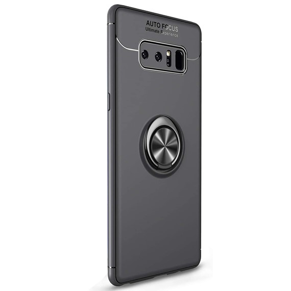 Microsonic Samsung Galaxy Note 8 Kılıf Kickstand Ring Holder Siyah 2