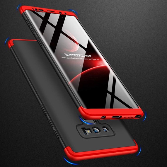 Microsonic Samsung Galaxy Note 9 Kılıf Double Dip 360 Protective Kırmızı 5