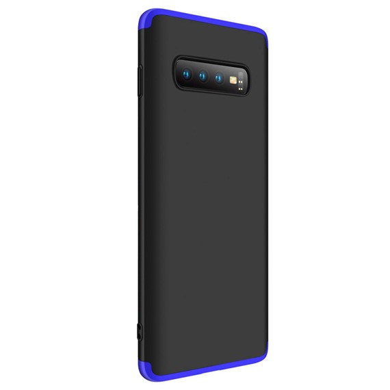 Microsonic Samsung Galaxy S10 Kılıf Double Dip 360 Protective Siyah Mavi 2