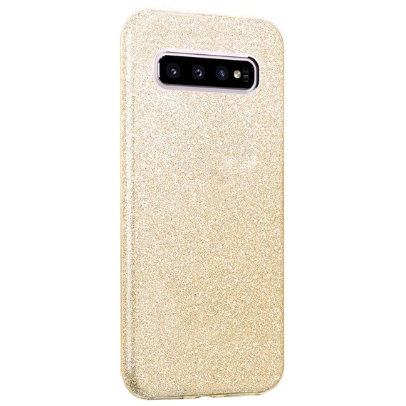 Microsonic Samsung Galaxy S10 Kılıf Sparkle Shiny Gold 2