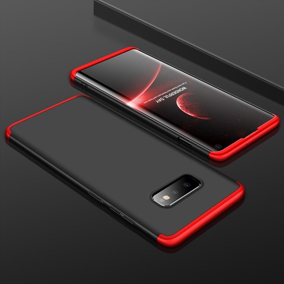Microsonic Samsung Galaxy S10e Kılıf Double Dip 360 Protective Siyah Kırmızı 3