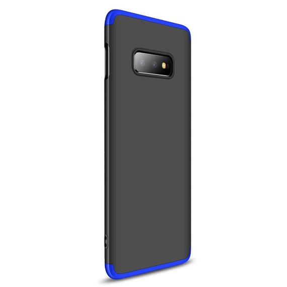Microsonic Samsung Galaxy S10e Kılıf Double Dip 360 Protective Siyah Mavi 2