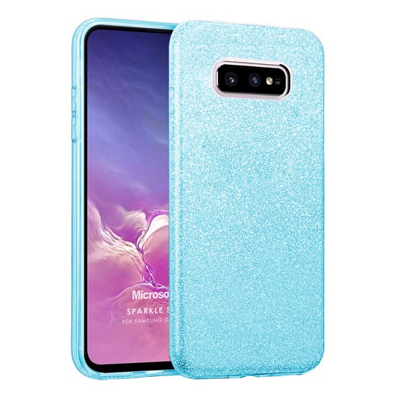 Microsonic Samsung Galaxy S10e Kılıf Sparkle Shiny Mavi 1