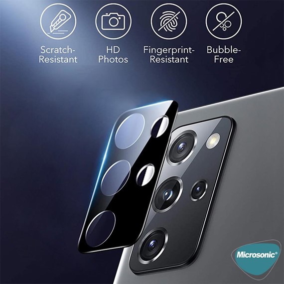 Microsonic Samsung Galaxy S20 Plus Kamera Lens Koruma Camı V2 Siyah 4