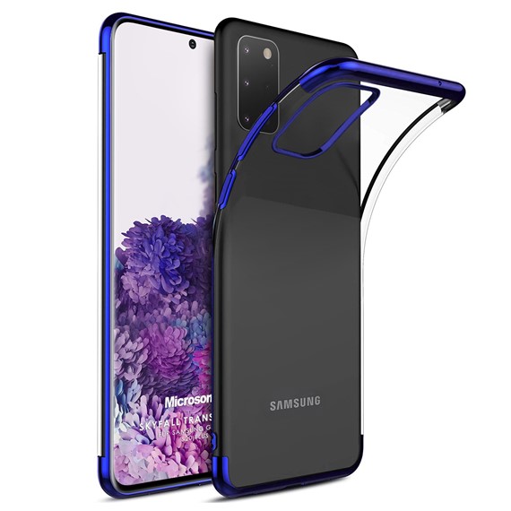 Microsonic Samsung Galaxy S20 Plus Kılıf Skyfall Transparent Clear Mavi 1