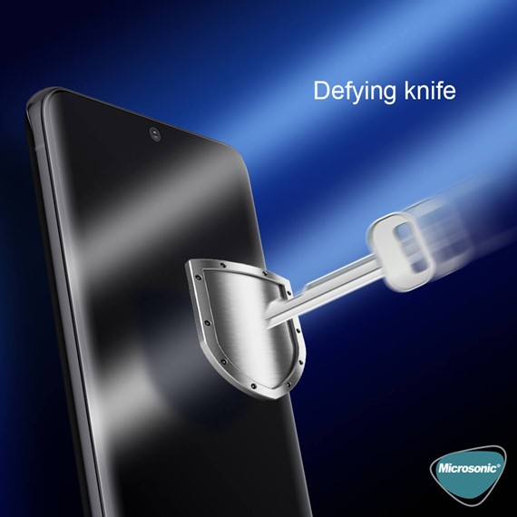Microsonic Samsung Galaxy S20 Plus Tam Kaplayan Temperli Cam Ekran Koruyucu Siyah 3