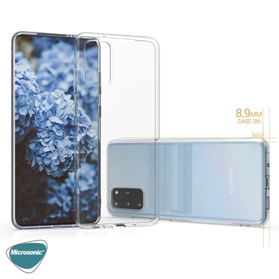 Microsonic Samsung Galaxy S20 Plus Kılıf Transparent Soft Beyaz 4