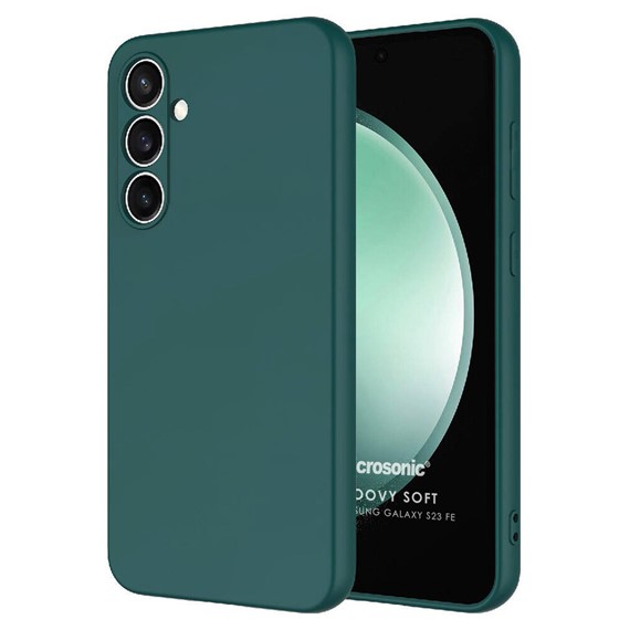 Microsonic Samsung Galaxy S23 FE Kılıf Groovy Soft Koyu Yeşil 1