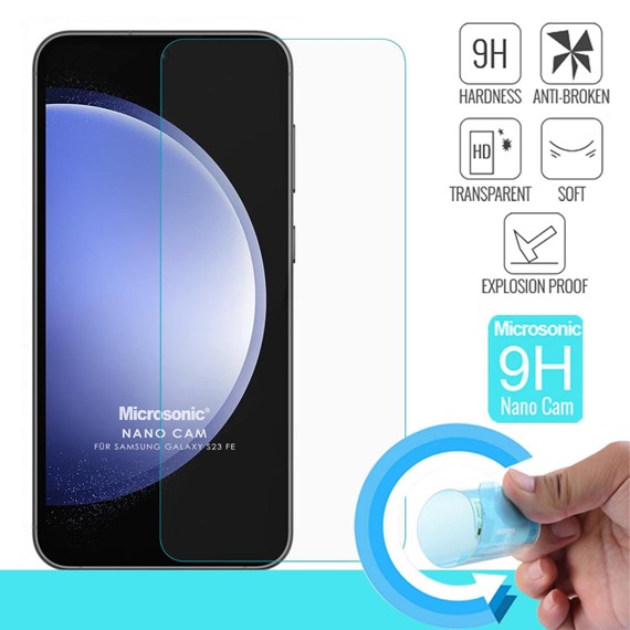 Microsonic Samsung Galaxy S23 FE Nano Glass Cam Ekran Koruyucu 2